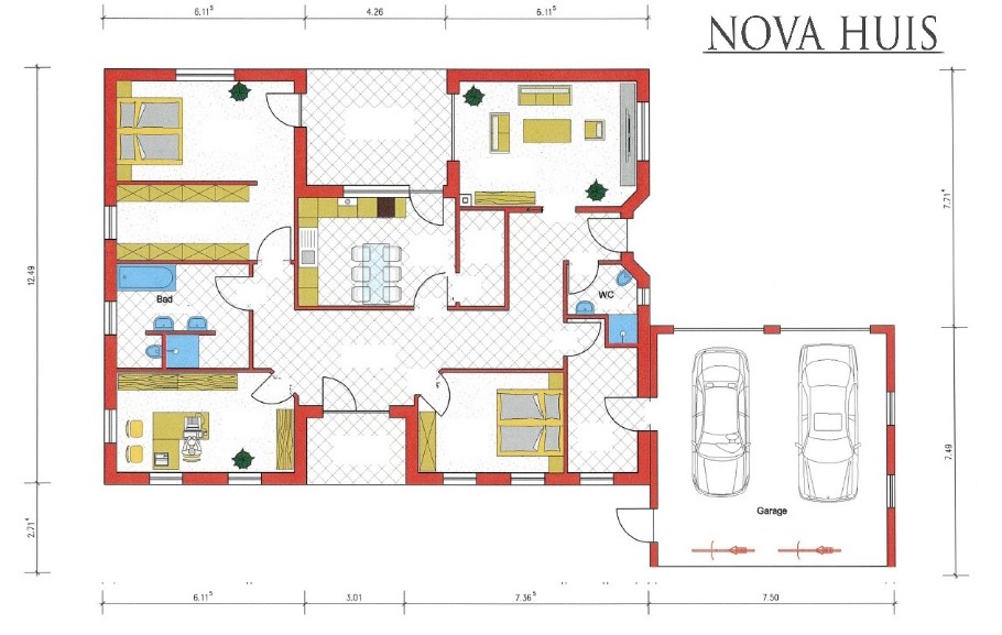 NOVAHUIS A187 bungalow met hellend dak