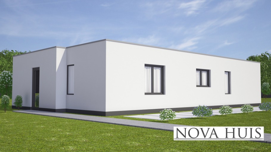 NOVAHUIS A62 goedkope levensloopbestendige bungalow woning Staalframebouw 