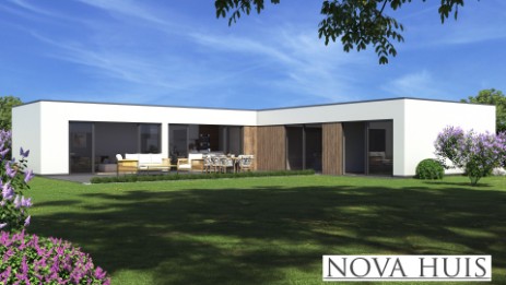 NOVA-HUIS C101 L vorm bungalow levensloopbestendig  Staalframebouw