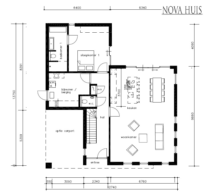 NOVAHUIS K 387 Design and Build kubistische villa  ontwerp Staalframebouw Nederland