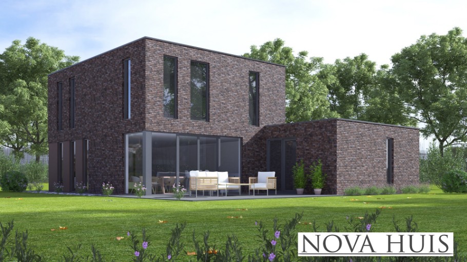 NOVAHUIS K 387 Design and Build kubistische villa  ontwerp Staalframebouw Nederland