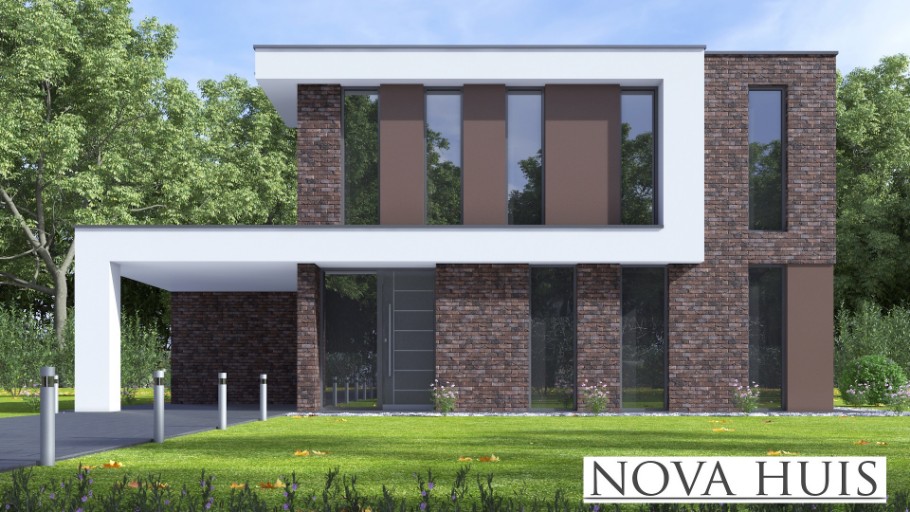 NOVAHUIS K 387 Design and Build kubistische villa  ontwerp Staalframebouw Nederland