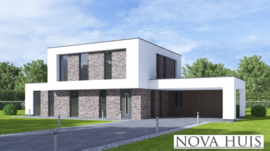 NOVAHUIS K 394 moderne bouwontwerpen bouwen met staalframebouw Nederland