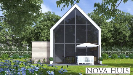 NOVAHUIS K122 Schuurwoning prefab staalframebouw staalframebouw Nederland 