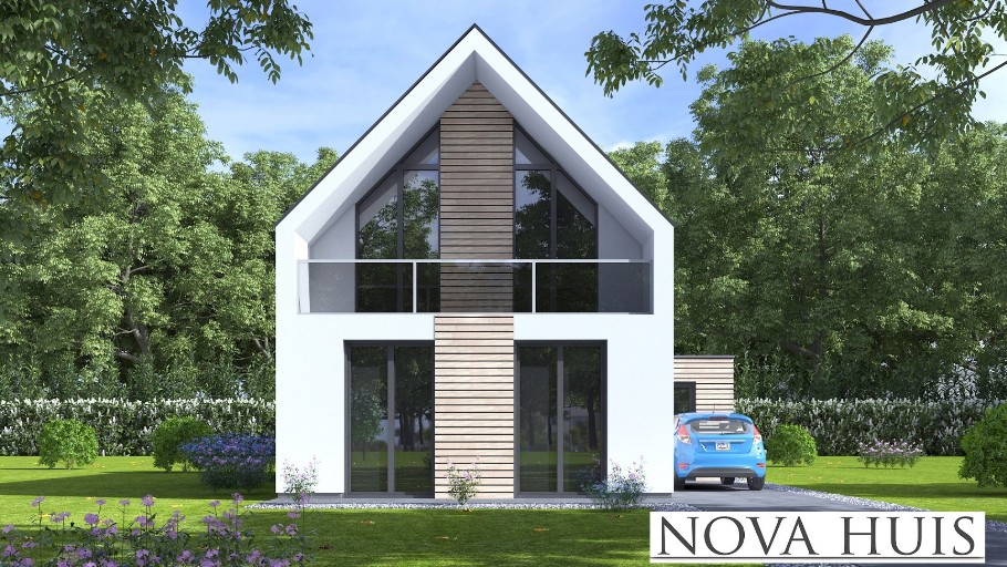 NOVAHUIS K122 Schuurwoning prefab staalframebouw staalframebouw Nederland 