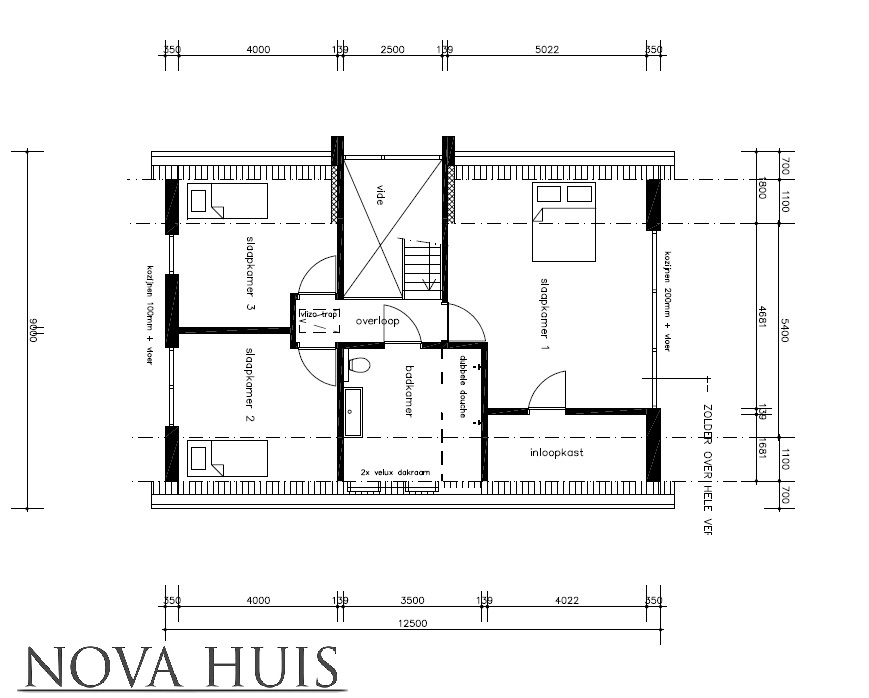 NOVAHUIS K137 moderne schuurwoning met ATLANTA MBS staalframe bouwconstructie 