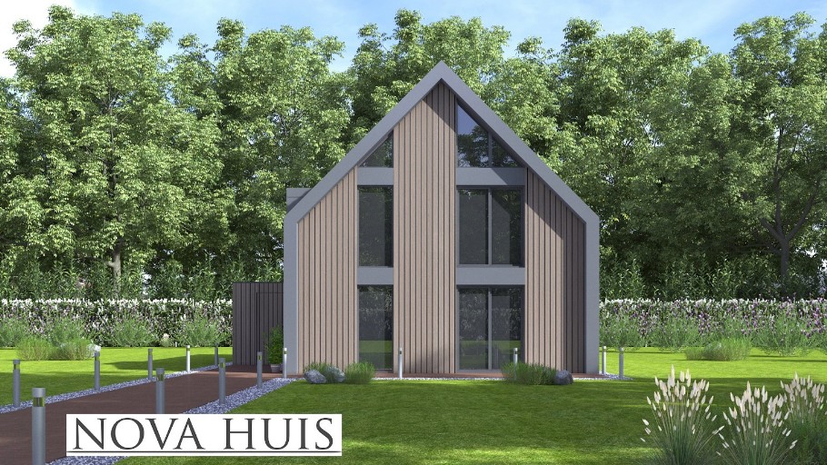 NOVAHUIS K137 moderne schuurwoning met staalframebouw Nederland bouwconstructie