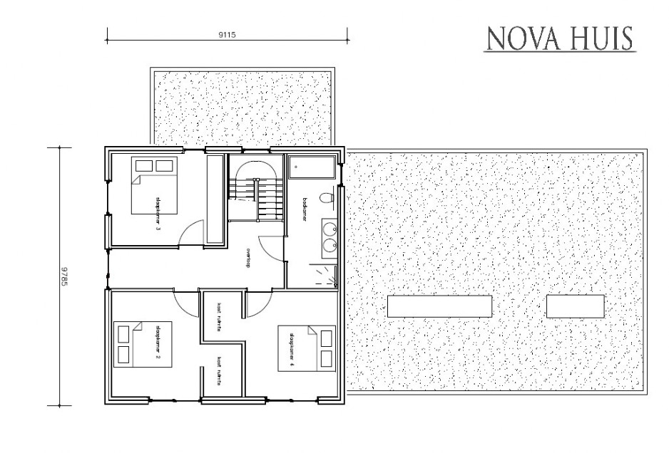 NOVAHUIS K389 ATLANTA MBS staalframebouw levensloopbestendige woning met overdekt terras