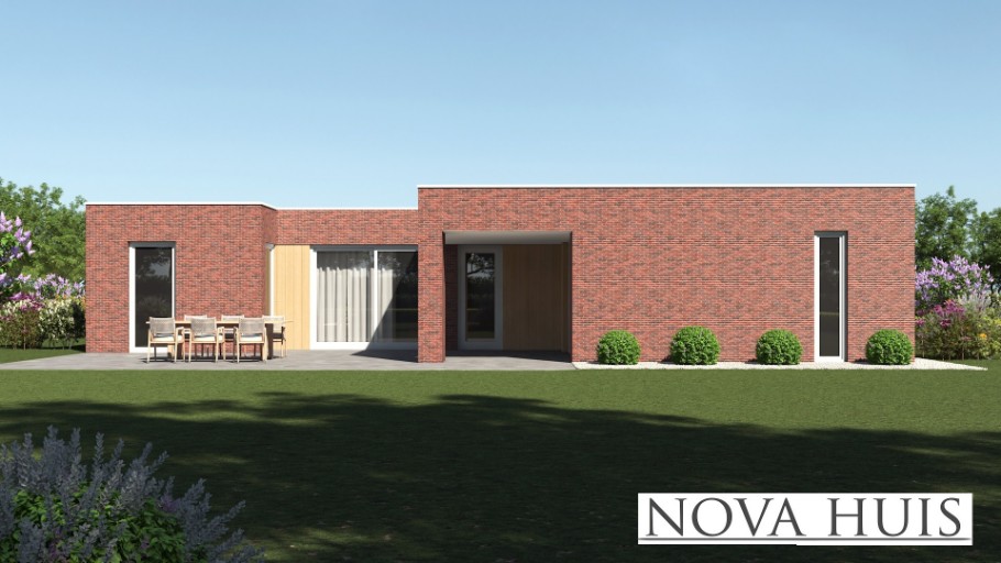 NOVAHUIS Nieuwbouw woningen type  Bungalow met plat dak 191 levensloopbestendig