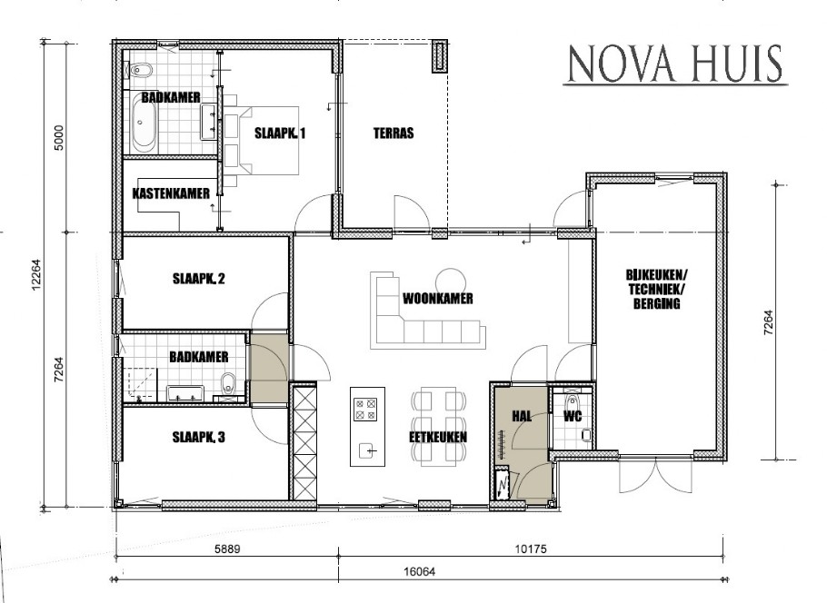 Orion Nieuwbouw woningen type  Bungalow met plat dak 191 levensloopbestendig CPO