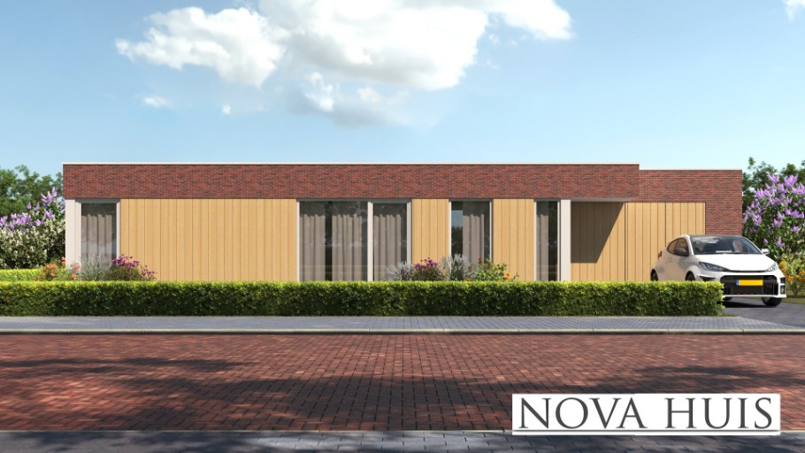 NOVAHUIS Nieuwbouw woningen type  Bungalow met plat dak 191 levensloopbestendig