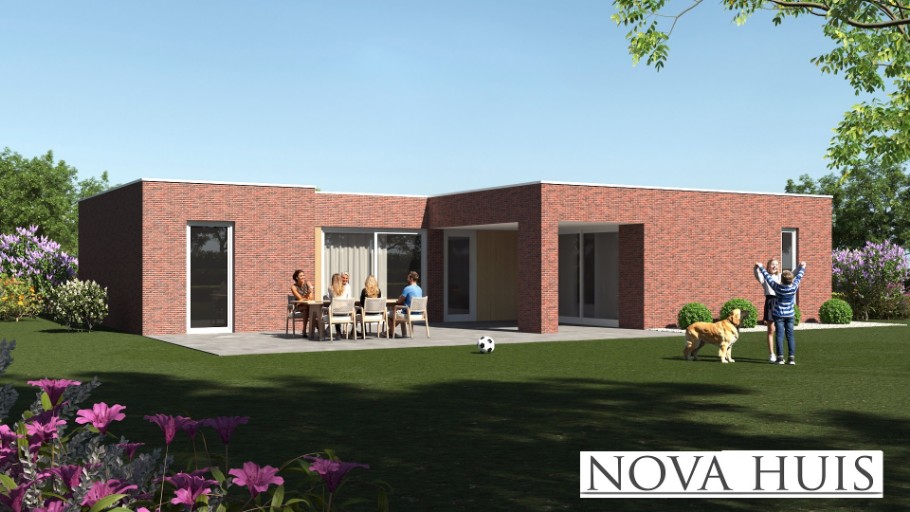 NOVAHUIS Nieuwbouw woningen type  Bungalow met plat dak 191 levensloopbestendig
