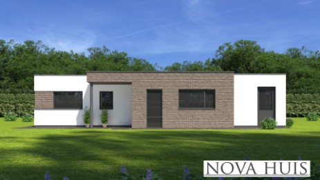 NOVAHUIS ontwerp A161 mooie moderne bungalow ATLANTA MBS Staalframe bouwe