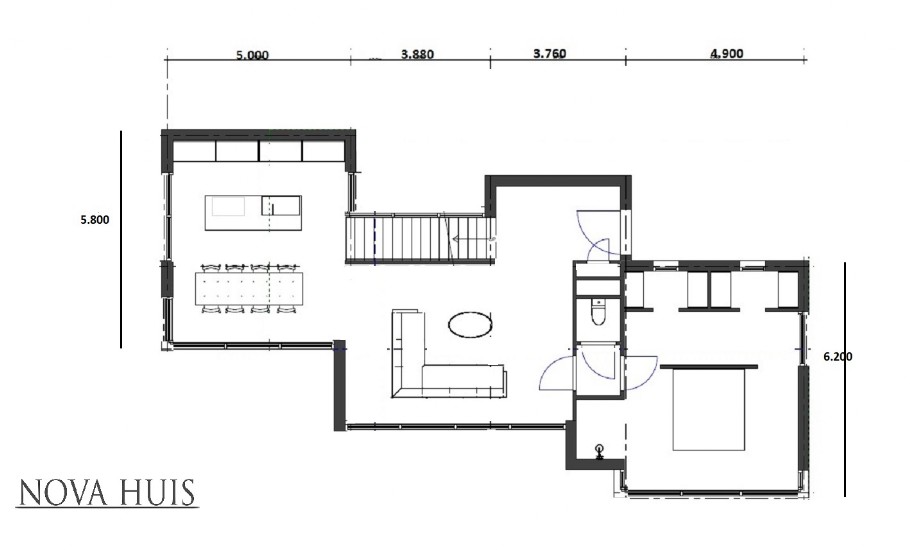 NOVAHUIS type 397 moderne kubistische woning  Staalframebouw Nederland 