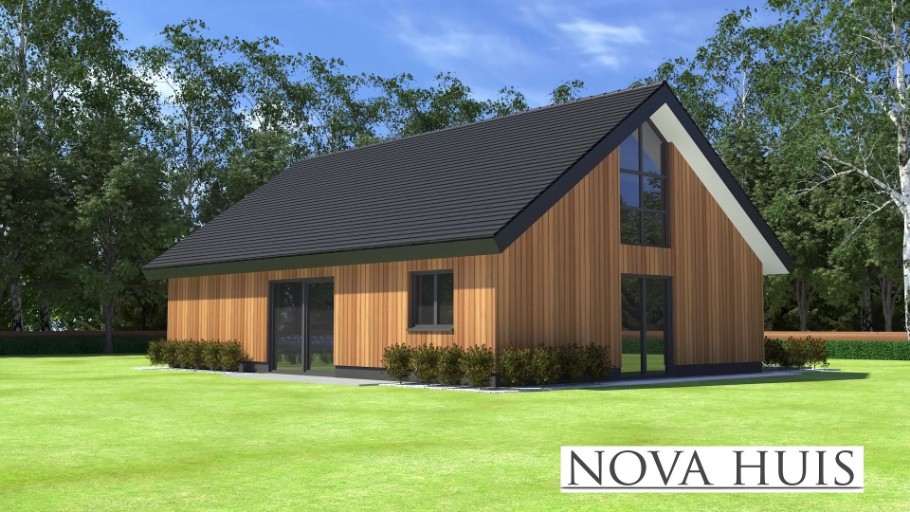 NOVAHUIS type Kap 127 modern schuin en hellend dak Staalframebouw Nederland 