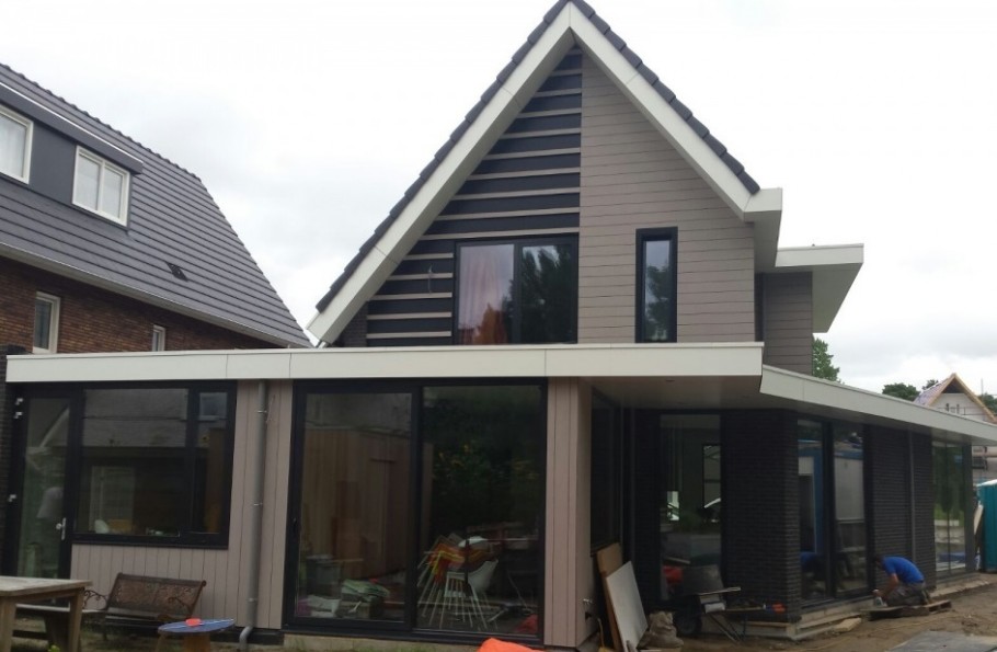 staalframebouw woning steenstripssyteem