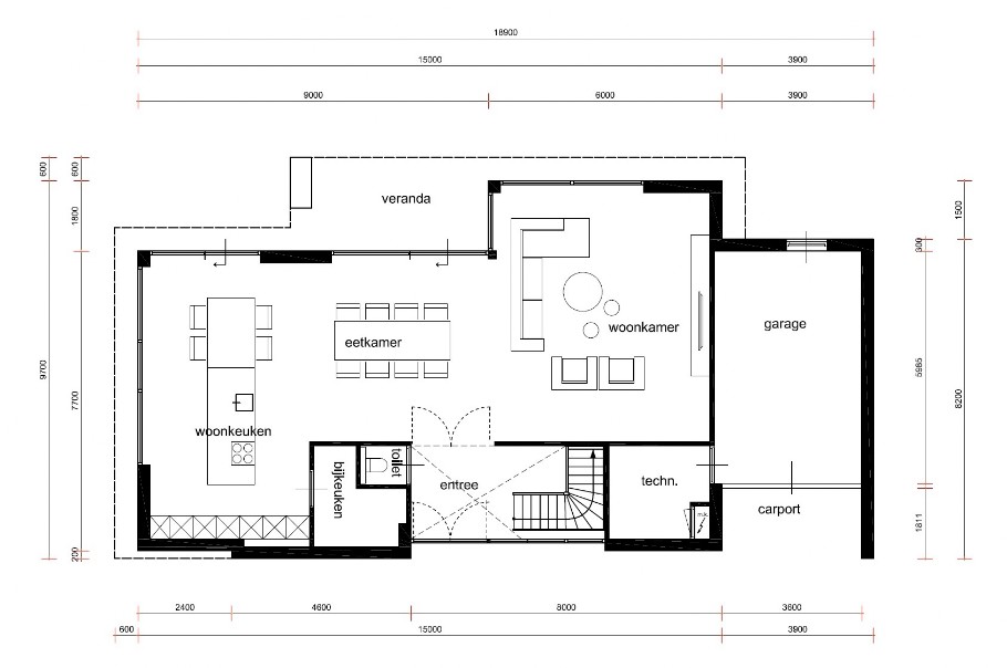 NOVA-HUIS.nl K382 moderne kubistische woning met Staalframe bouwconstructie