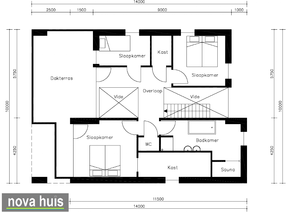 Nova-Huis.nl moderne waterkant woning in kubistische ontwerp en bouwstijl veel glas en terrassen K66