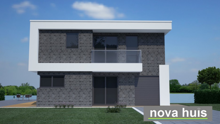Nova-Huis.nl moderne waterkant woning in kubistische ontwerp en bouwstijl veel glas en terrassen K66