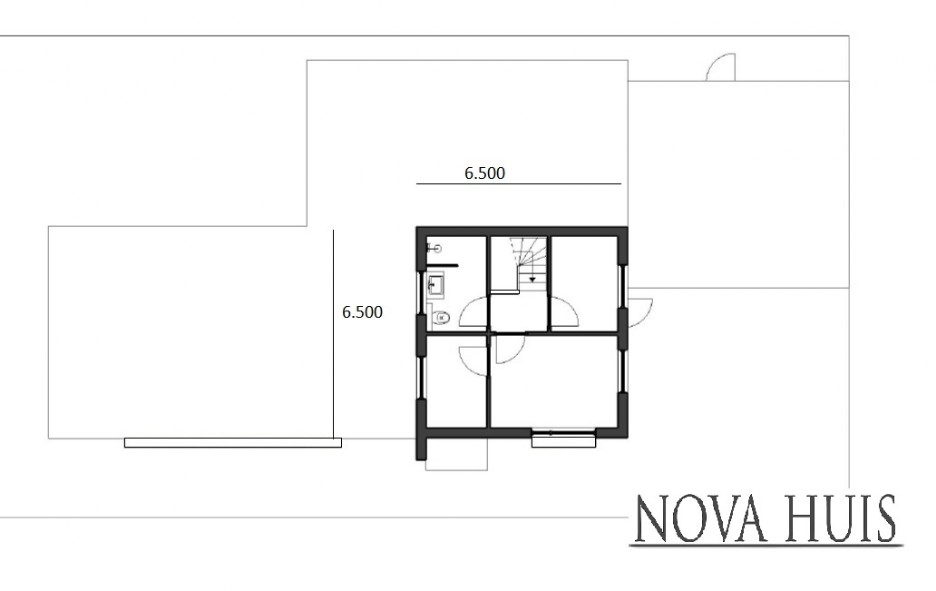 NOVA-HUIS M 358v2 levensloopbestendige villa met kleine verdieping ATLANTA staalframe