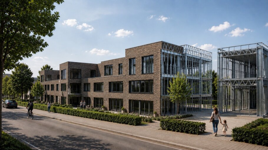 Staalframebouw toegepast bij appartementenbouw en optoppingen op bestaande gebouwen