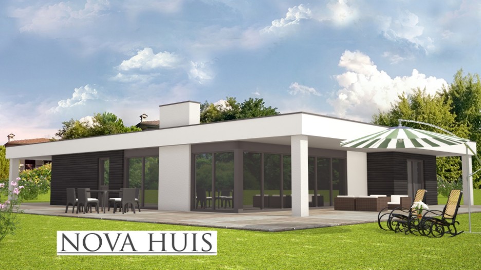 Vrijstaande Prefab bungalow ontwerpen en bouwen met NOVA-HUIS type 82