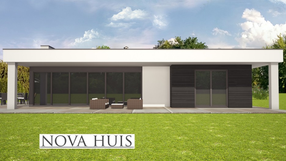 Vrijstaande Prefab bungalow ontwerpen en bouwen met NOVA-HUIS type 82