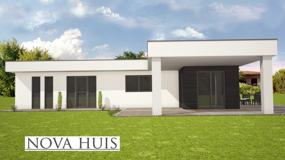 Vrijstaande Prefab bungalow ontwerpen en bouwen met NOVA-HUIS type 82