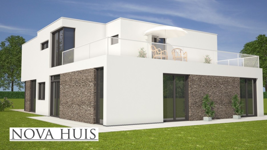 ik ontwerp mijn eigen moderne villa in staalframe samen met Architect NOVA-HUIS villabouw K184