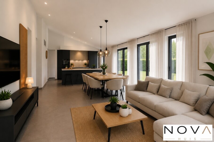 Modern interieur van levensloopbestendige woning A-201 met luxe leefkeuken en veel daglicht