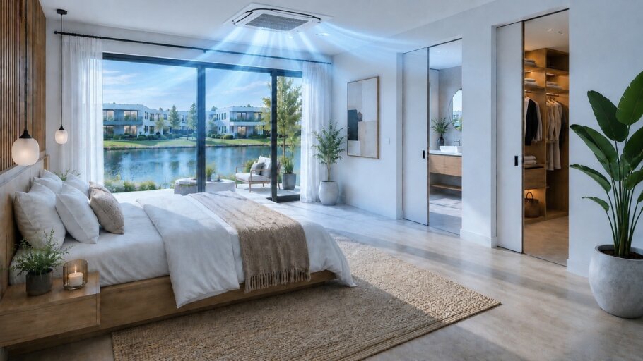 Efficiënt koelen van moderne woningen met staalframebouw en warmtepomp