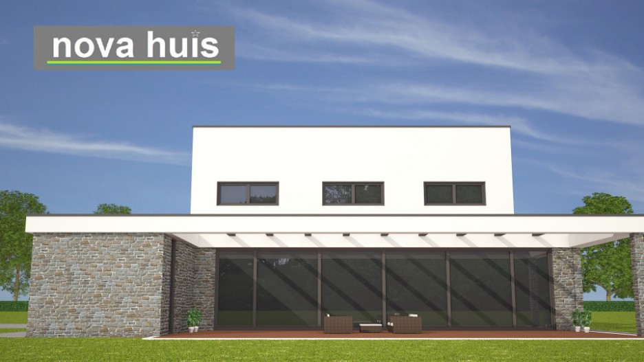 kubistische woning in moderne vormgeving en architectuur energieneutraal gebouwd NOVA-HUIS.nl K163