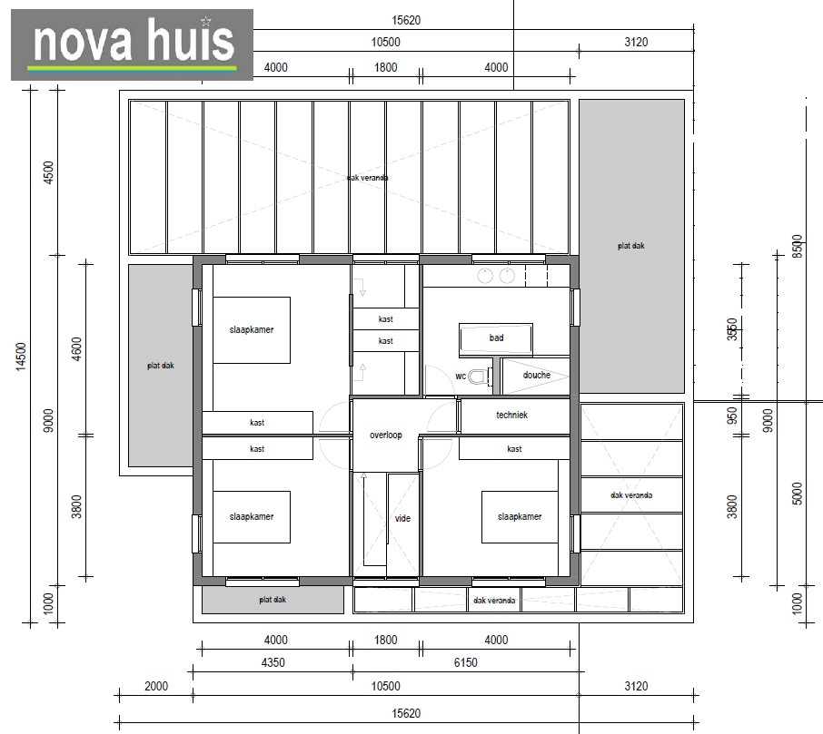 kubistische woning in moderne vormgeving en architectuur energieneutraal gebouwd NOVA-HUIS.nl K163