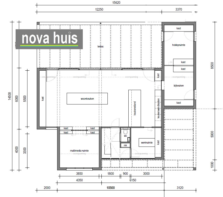 kubistische woning in moderne vormgeving en architectuur energieneutraal gebouwd NOVA-HUIS.nl K163