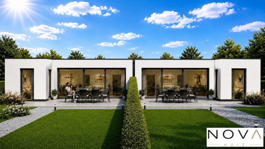 Moderne levensloopbestendige woning N-101 met plat dak en royale leefruimte