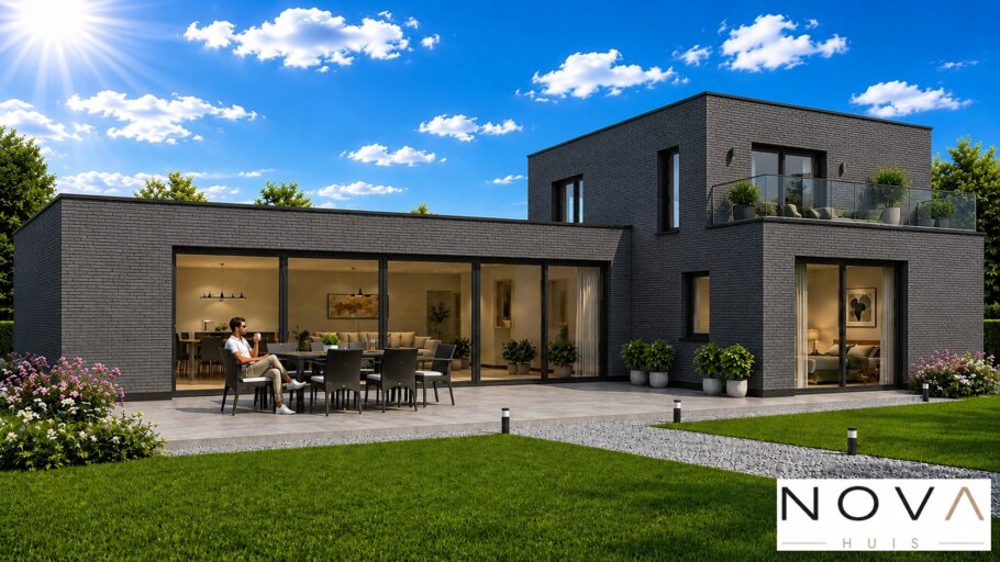 Moderne levensloopbestendige woning N-101 met plat dak en royale leefruimte