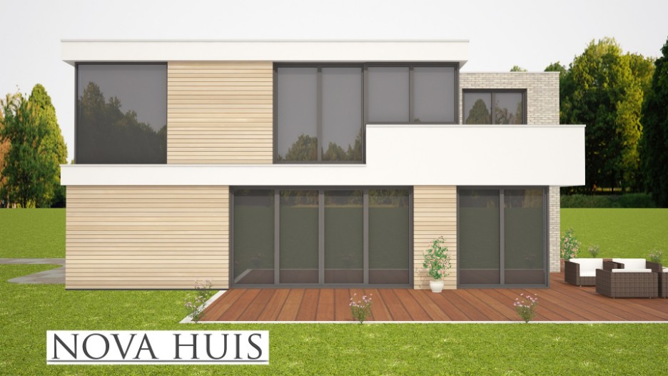 luxe royale moderne villa met balkon en plat dak 262 NOVA-HUIS 