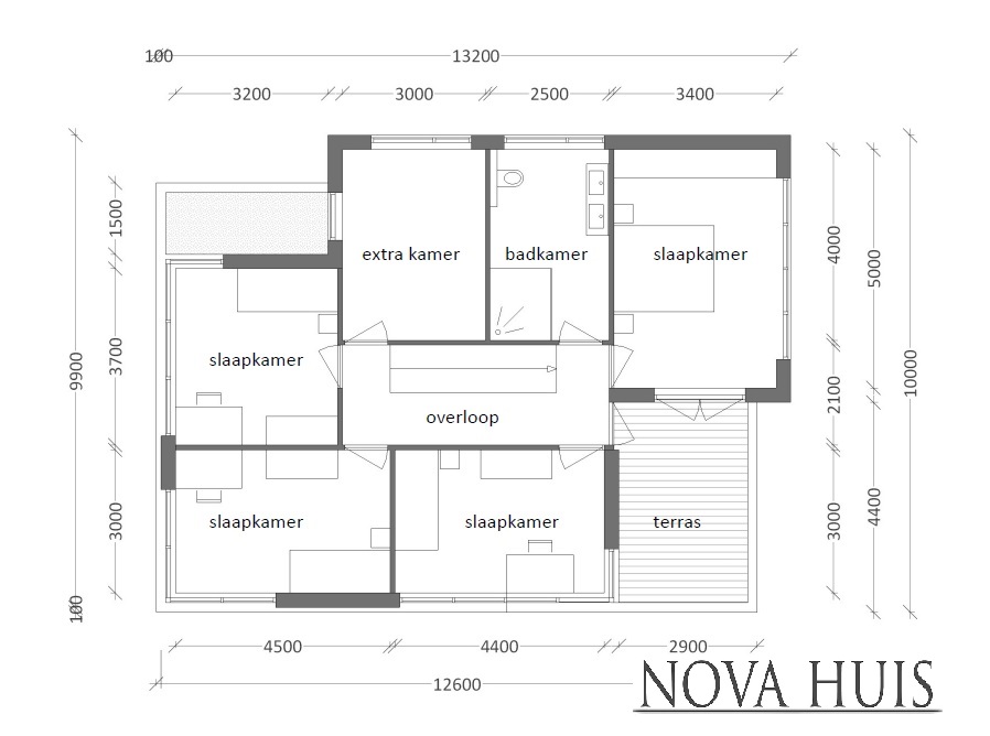 luxe royale moderne villa met balkon en plat dak 262 NOVA-HUIS 