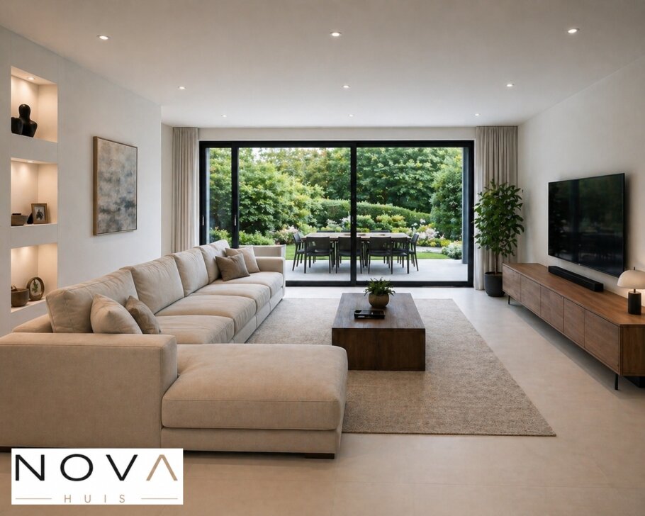 bekijk het moderne minimalistisch interieur voor NOVA HUIS ontwerp K-402