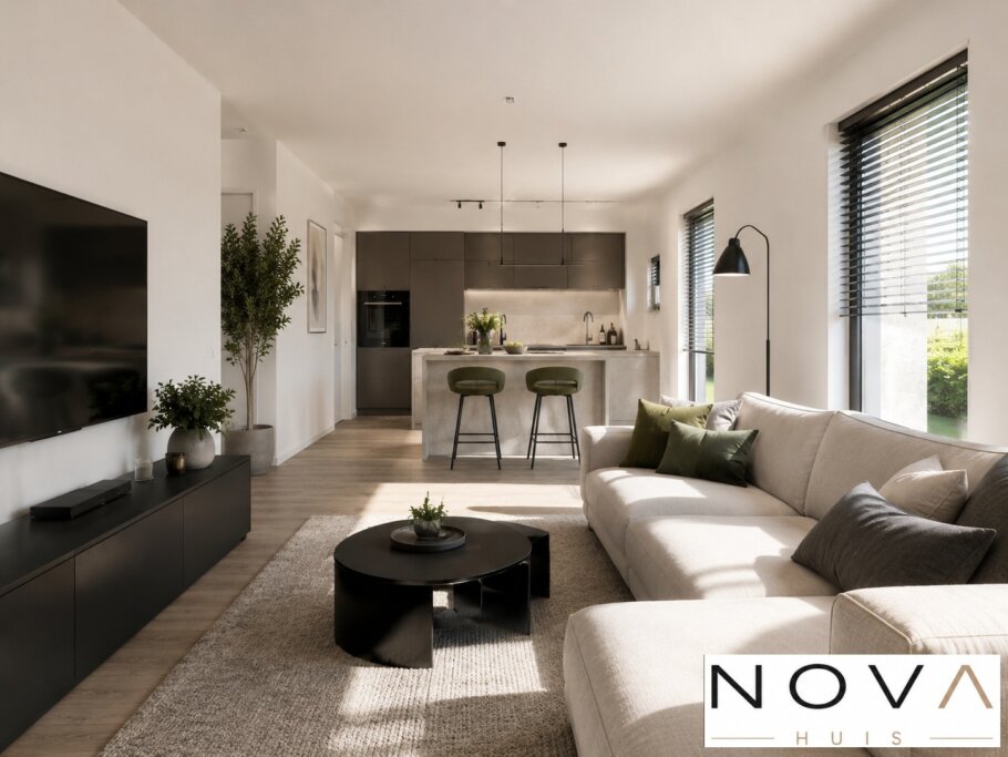 Modern interieur van levensloopbestendige woning A-154 met luxe leefkeuken en veel daglicht