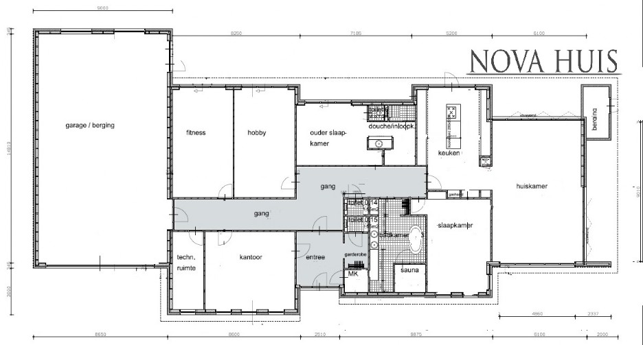 Grote bungalow met ruimte voor werkplaats hobby dubbele garage Energieneutraal NOVA-HUIS  ontwerp 47