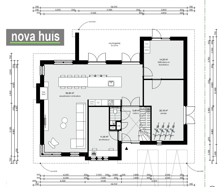 Fonkelnieuw frank lloyd wright moderne kubistische woning K164 - NOVA HUIS PP-78