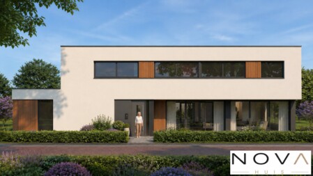 NOVA HUIS type K-403 kubistische woning slaapkamer en badkamer beneden