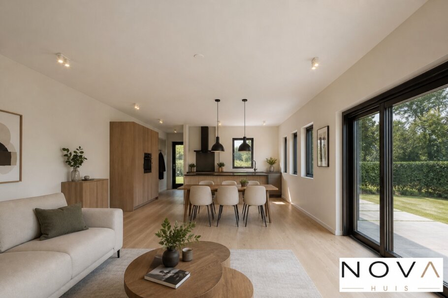 Modern interieur van levensloopbestendige woning A-201 met luxe leefkeuken en veel daglicht