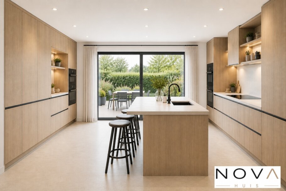 Modern interieur van levensloopbestendige woning A-201 met luxe leefkeuken en veel daglicht