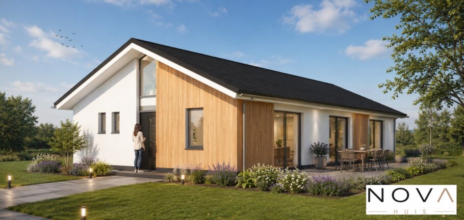 Moderne levensloopbestendige bungalow met lage kap ontwerpen en bouwen 
